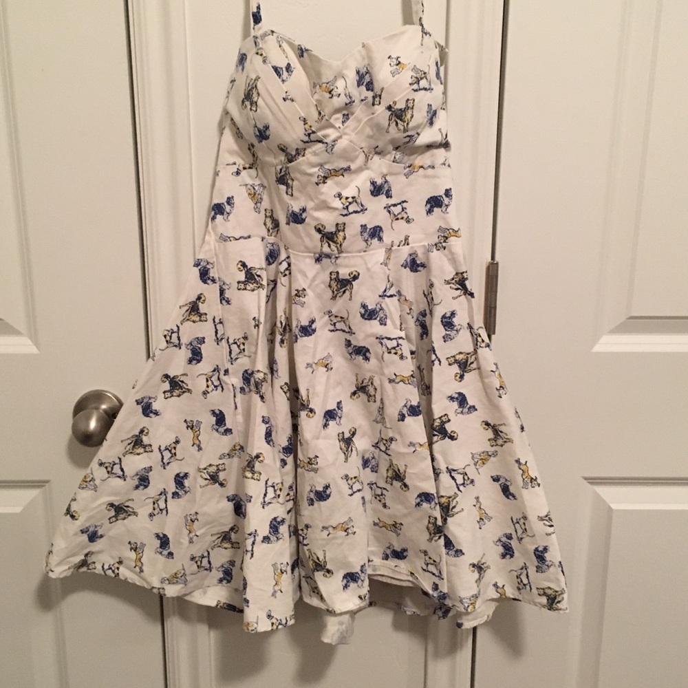 😻Dog print mini dress